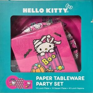 Hello Kitty Halloween Pink Paper Tableware Party Set, New!